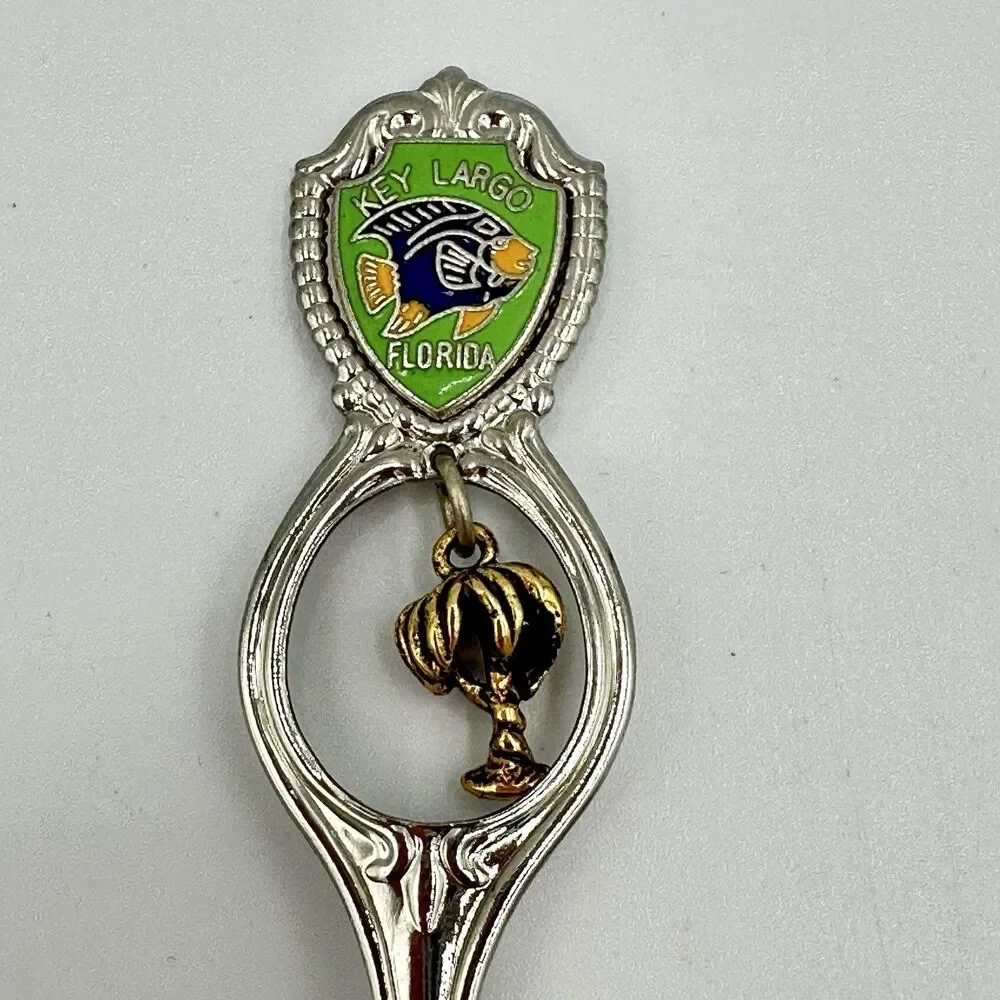 Lot of 12 Collector Souvenir Spoons US Vegas, GA, Key Largo, TX,‎ CA, FL, Jekyll